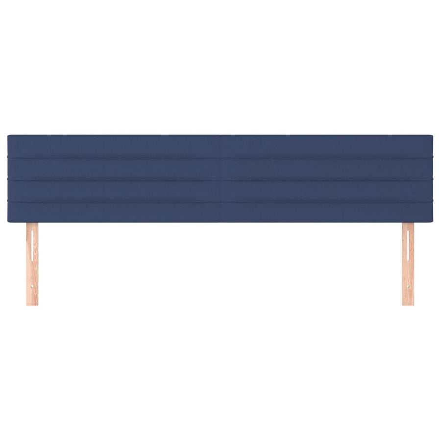 Hoofdborden 2 St 80X5X78/88 Cm Stof Blauw 160 cm Laag