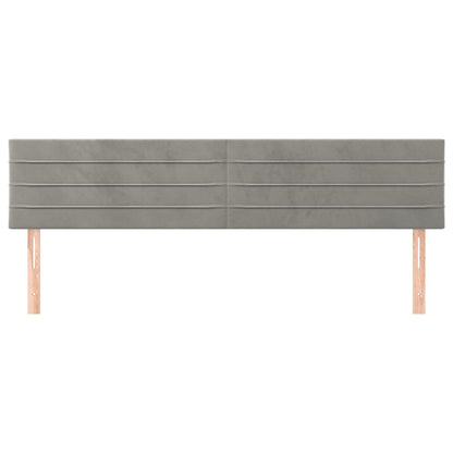 Hoofdborden 2 St 80X5X78/88 Cm Fluweel Lichtgrijs 160 cm Laag