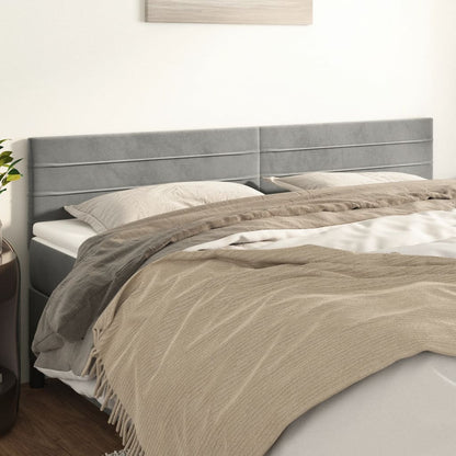 Hoofdborden 2 St 80X5X78/88 Cm Fluweel Donkerblauw