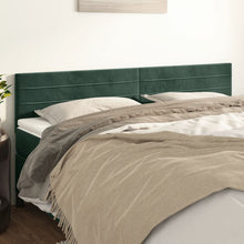 Hoofdborden 2 st 80x5x78/88 cm fluweel donkergroen 1 160 cm Donkergroen