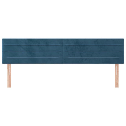 Hoofdborden 2 St 80X5X78/88 Cm Fluweel Donkerblauw 160 cm Laag