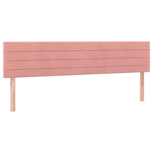 Hoofdborden 2 st 80x5x78/88 cm fluweel roze 160 cm Laag