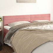 Hoofdbord 2 st 160x5x88 cm fluweel roze