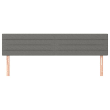 Hoofdborden 2 st 90x5x78/88 cm stof donkergrijs 180 cm Laag