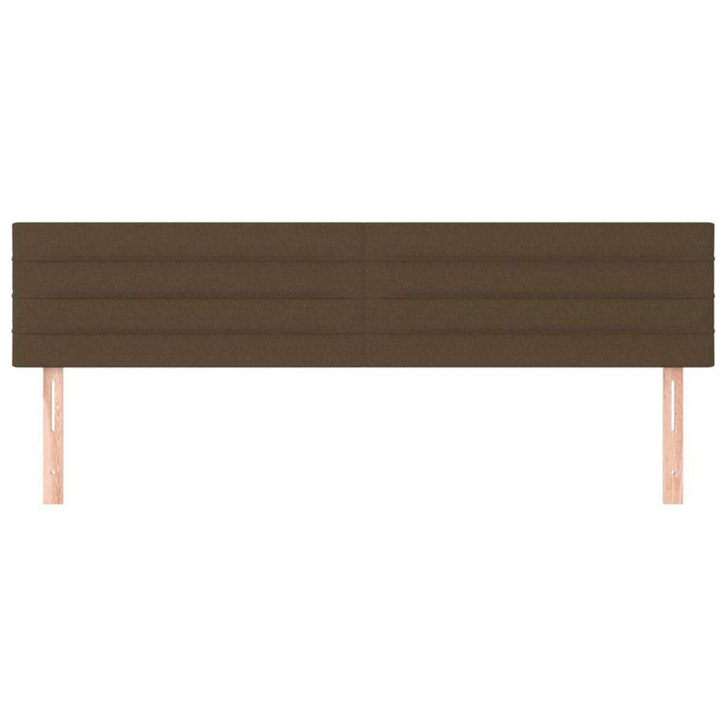 Hoofdborden 2 St 90X5X78/88 Cm Stof Donkerbruin 180 cm Laag
