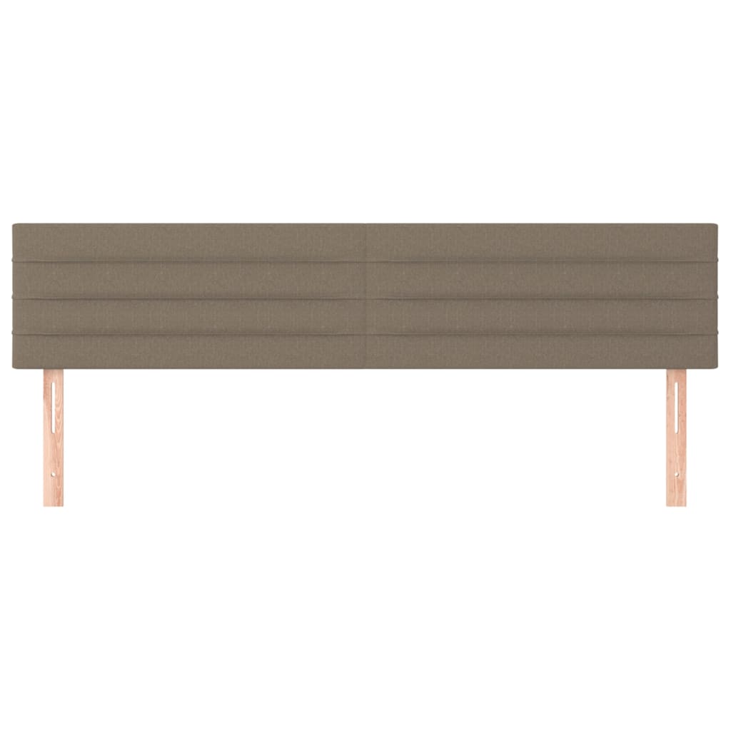 Hoofdborden 2 St 90X5X78/88 Cm Stof Taupe 180 cm Laag