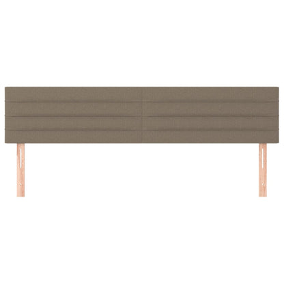Hoofdborden 2 St 90X5X78/88 Cm Stof Taupe 180 cm Laag