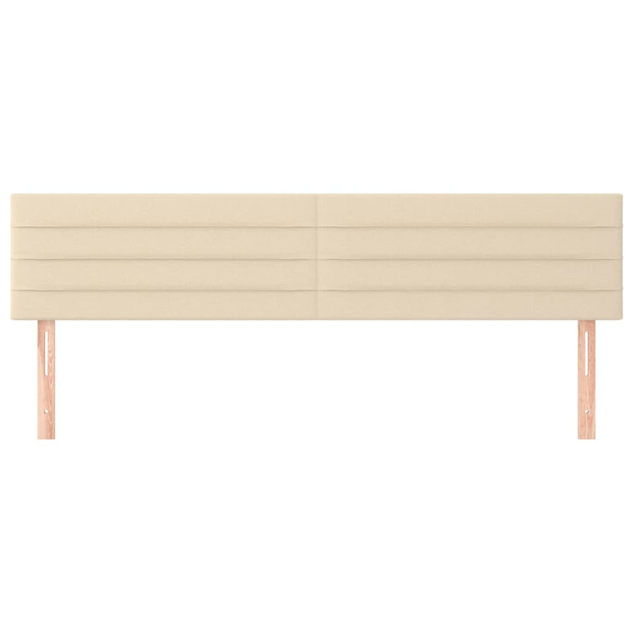 Hoofdborden 2 st 90x5x78/88 cm stof crèmekleurig 1 180 cm Crème