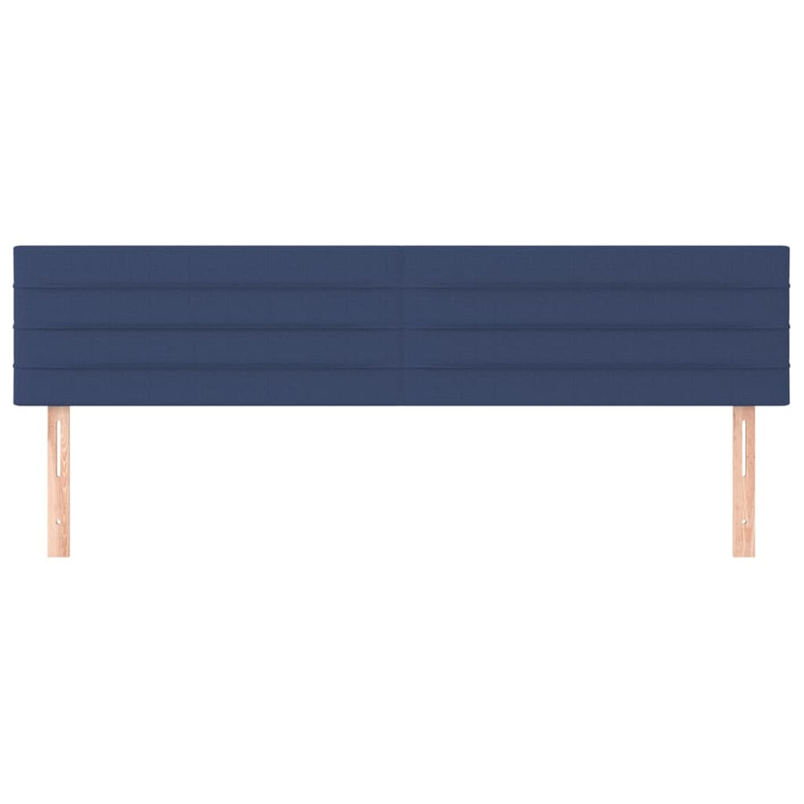 Hoofdborden 2 st 90x5x78/88 cm stof blauw