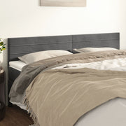 Hoofdbord 90x5x78/88 cm fluweel donkergrijs (2 stuks)