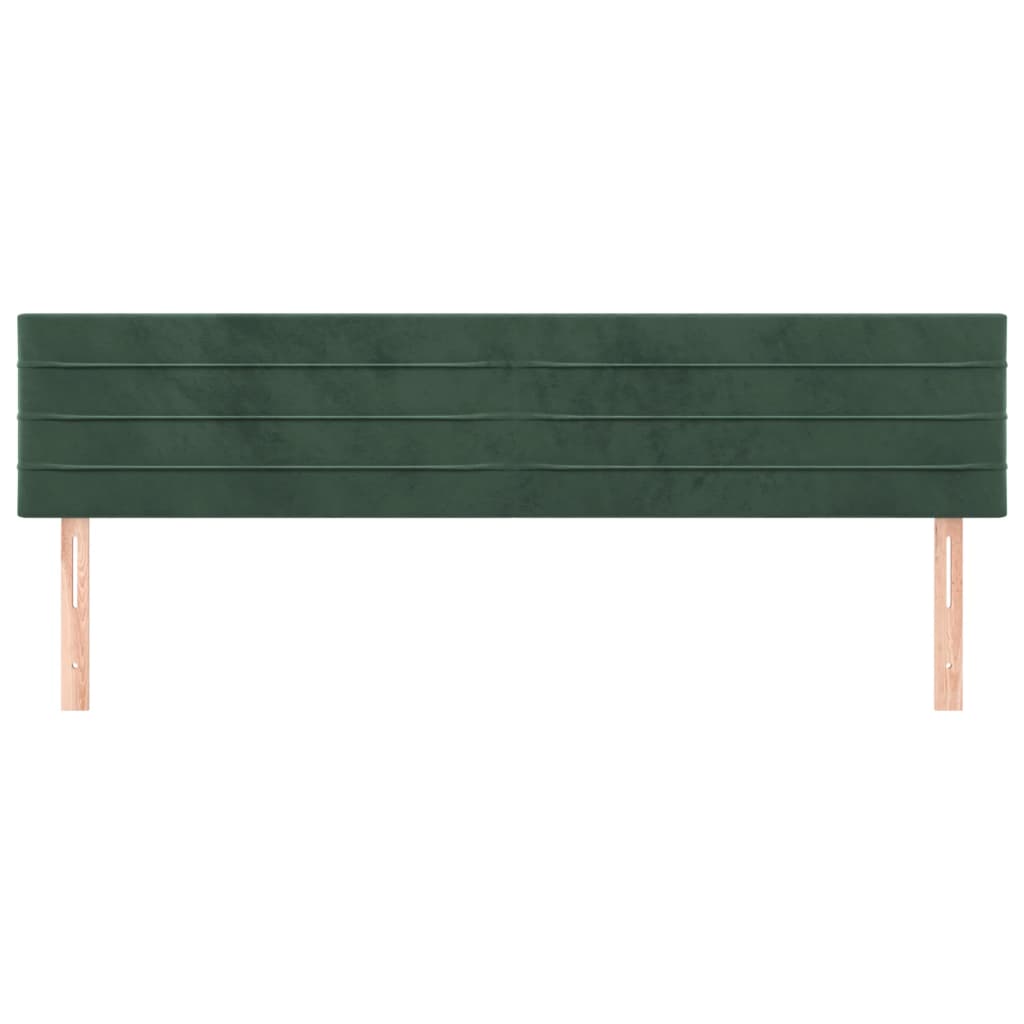 Hoofdborden 2 St 90X5X78/88 Cm Fluweel Donkergroen 180 cm Laag