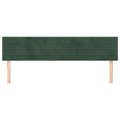 Hoofdborden 2 St 90X5X78/88 Cm Fluweel Donkergroen 180 cm Laag