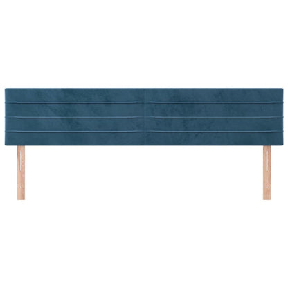 Hoofdborden 2 St 90X5X78/88 Cm Fluweel Donkerblauw 1 180 cm Laag
