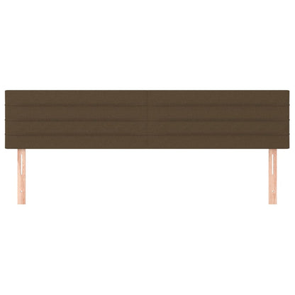 Hoofdborden 2 st 100x5x78/88 cm stof donkerbruin 200 cm Donkerbruin