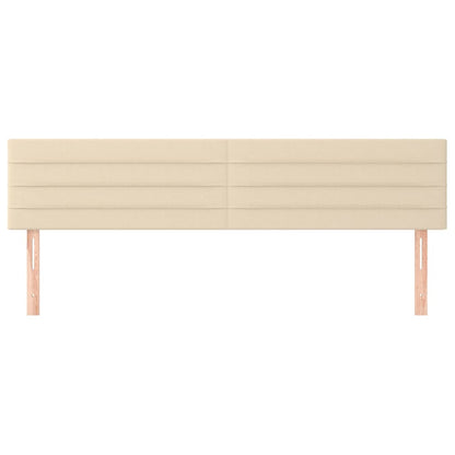 Hoofdborden 2 St 00X5X78/88 Cm Stof Kleurig Crème 200 cm Laag