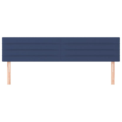 Hoofdborden 2 st 100x5x78/88 cm stof blauw