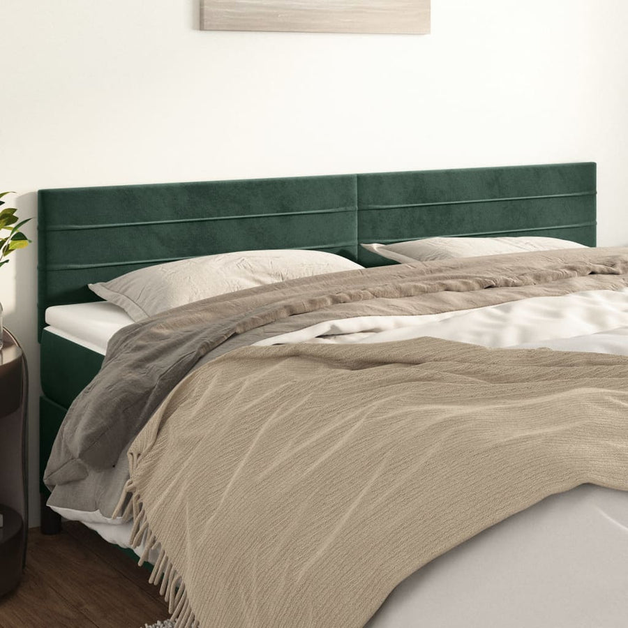 Hoofdborden 2 St 80X5X78/88 Cm Fluweel Donkerblauw