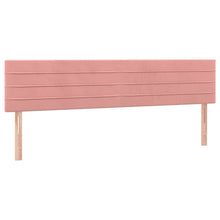 Hoofdborden 2 st 100x5x78/88 cm fluweel roze 200 cm Laag