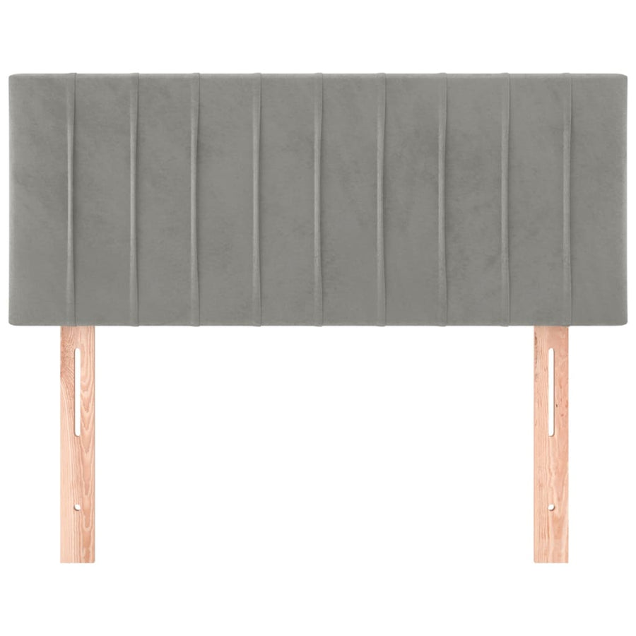 Hoofdbord 80X5X78/88 Cm Fluweel Lichtgrijs 80 cm Laag