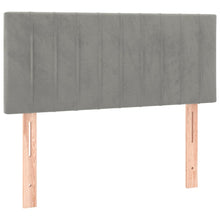 Hoofdbord 90X5X78/88 Cm Fluweel Lichtgrijs 90 cm Laag