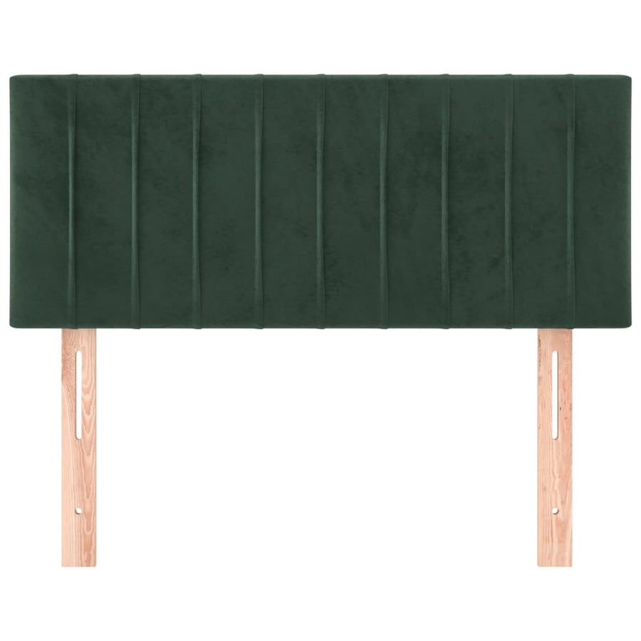 Hoofdbord 90X5X78/88 Cm Fluweel Donkergroen 90 cm Laag