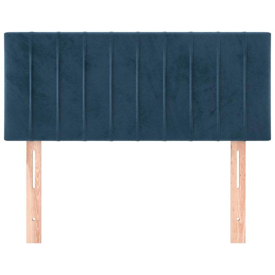 Hoofdbord 90X5X78/88 Cm Fluweel Donkerblauw 90 cm Laag