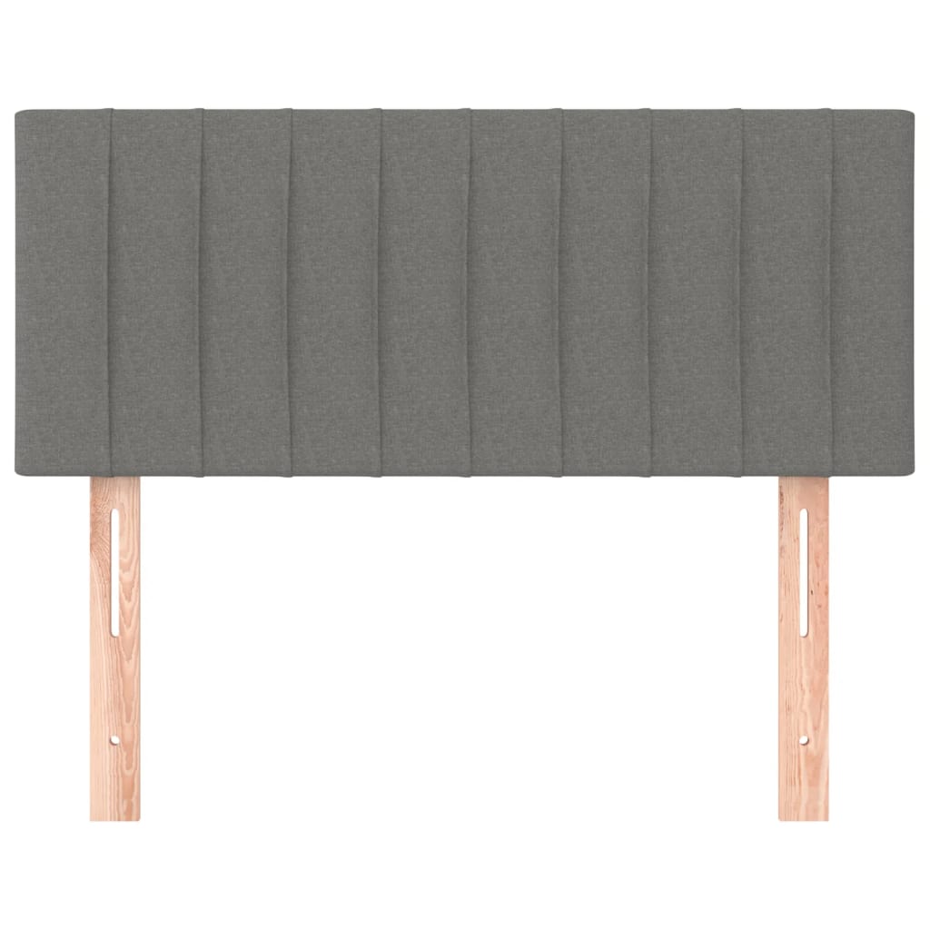 Hoofdbord 100x5x78/88 cm stof donkergrijs 100 cm Laag