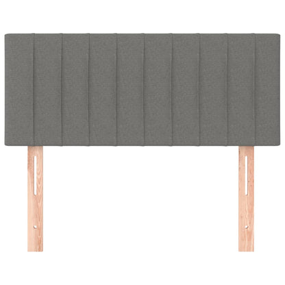 Hoofdbord 100x5x78/88 cm stof donkergrijs 100 cm Laag