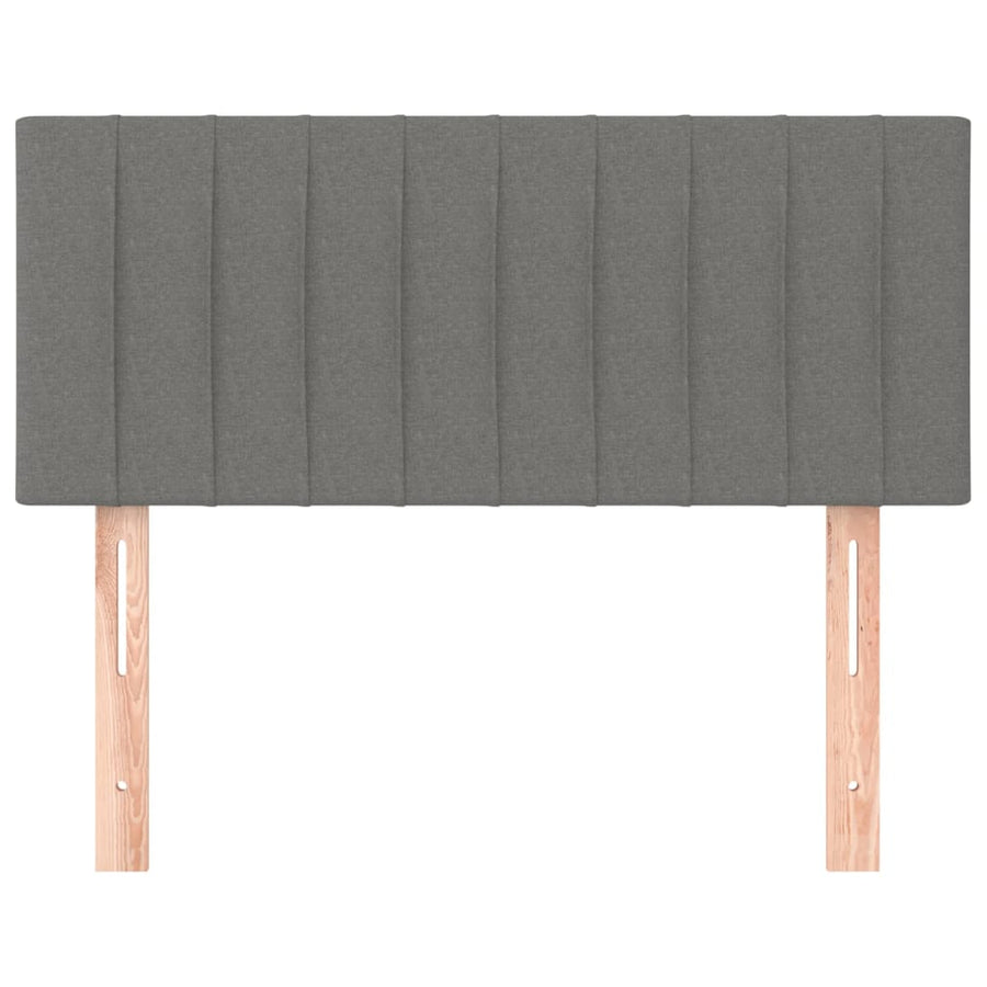 Hoofdbord 100x5x78/88 cm stof donkergrijs 100 cm Laag
