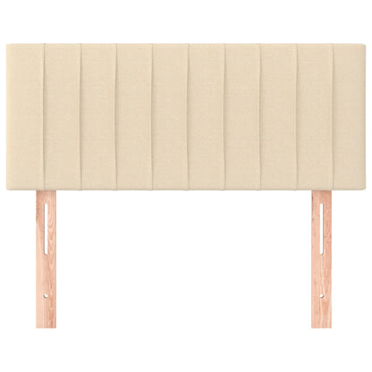 Hoofdbord 100x5x78/88 cm stof crèmekleurig 100 cm Crème