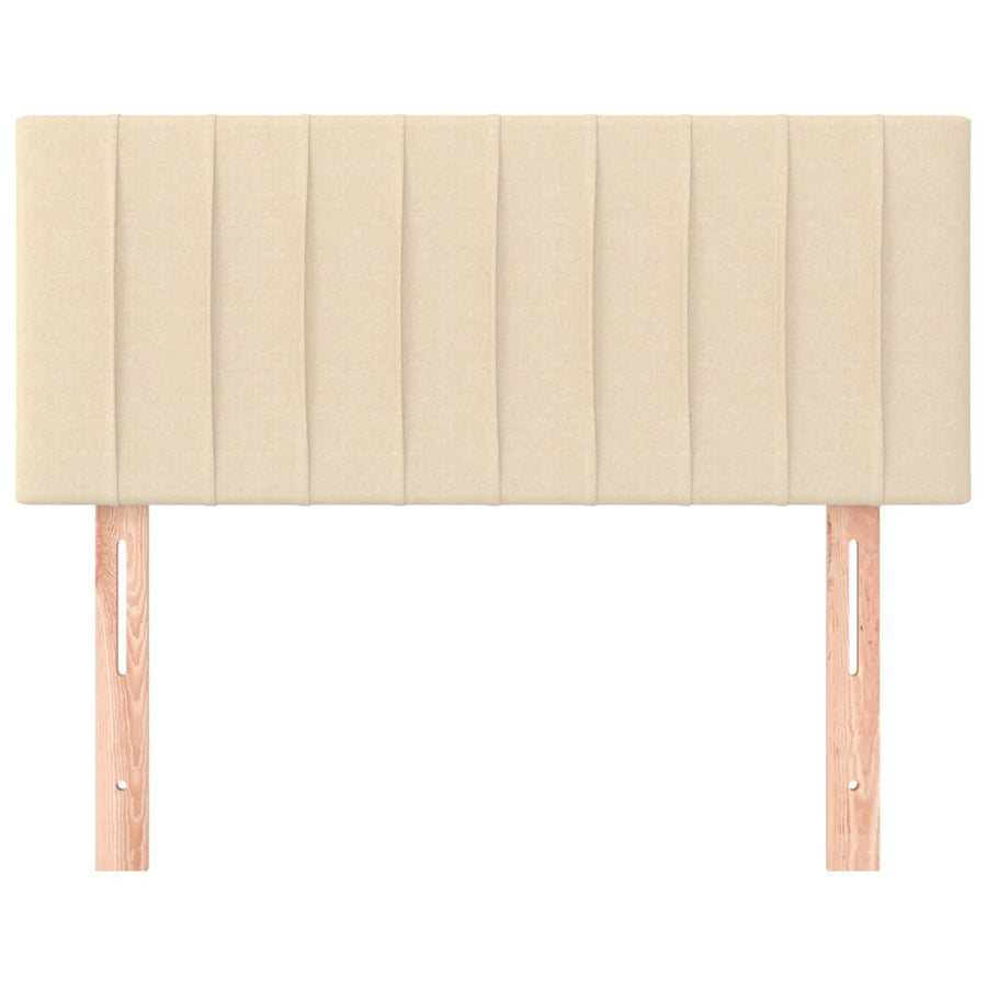 Hoofdbord 100x5x78/88 cm stof crèmekleurig 100 cm Crème