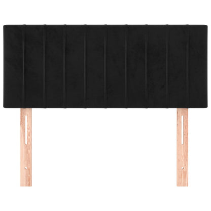 Hoofdbord 00X5X78/88 Cm Fluweel Zwart 100 cm Laag