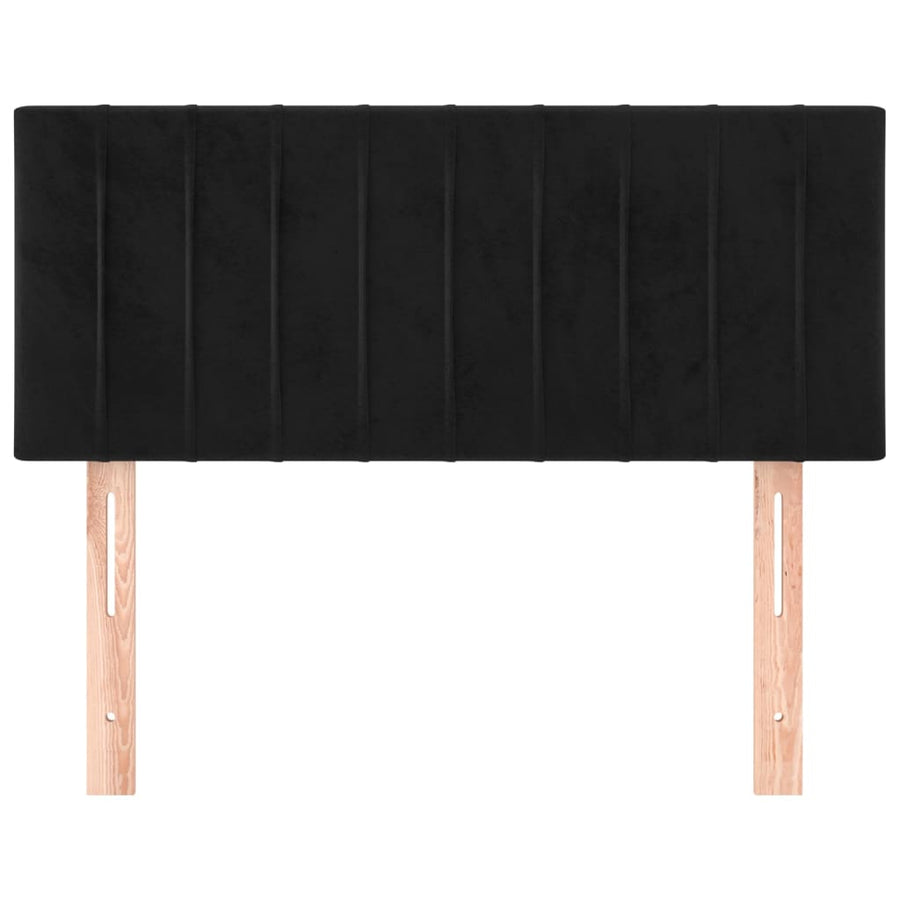 Hoofdbord 00X5X78/88 Cm Fluweel Zwart 100 cm Laag