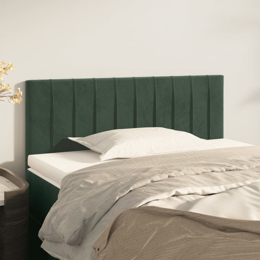 Hoofdborden 2 St 80X5X78/88 Cm Fluweel Donkergroen