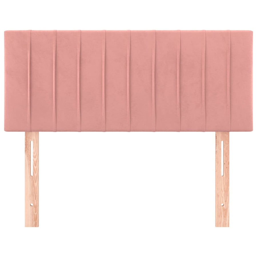 Hoofdbord 00X5X78/88 Cm Fluweel Roze 100 cm Laag