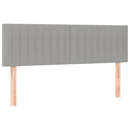 Hoofdborden 2 St 72X5X78/88 Cm Stof Lichtgrijs 144 cm Laag