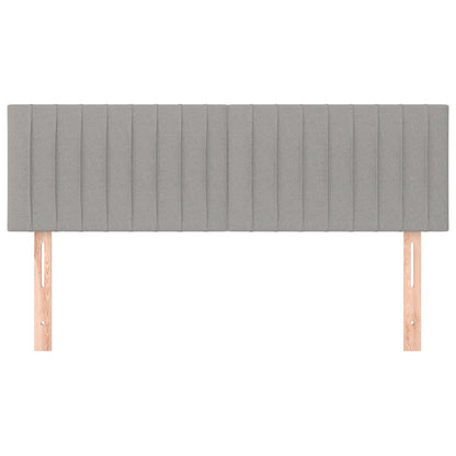 Hoofdborden 2 St 72X5X78/88 Cm Stof Lichtgrijs 144 cm Laag