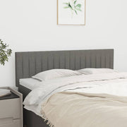 Hoofdborden 2 st 144x5x78/88 cm stof donkergrijs