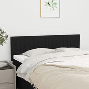 Hoofdborden 2 st 72x5x78/88 cm stof zwart