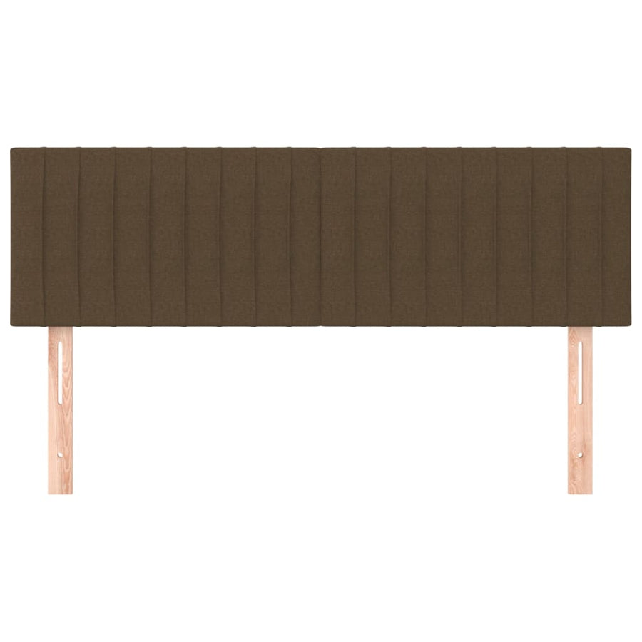 Hoofdborden 2 st 72x5x78/88 cm stof donkerbruin 1 144 cm Donkerbruin
