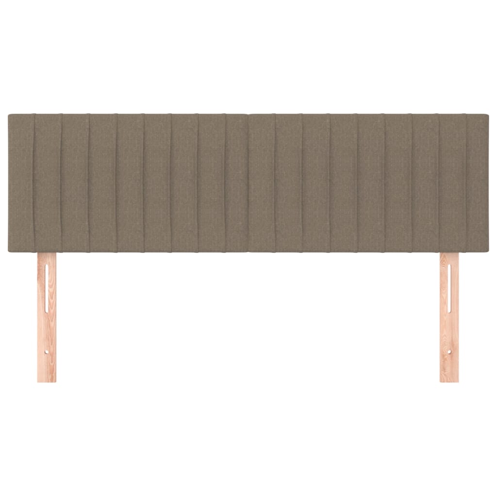 Hoofdborden 2 St 72X5X78/88 Cm Stof Taupe 144 cm Laag