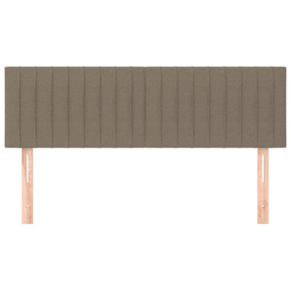 Hoofdborden 2 St 72X5X78/88 Cm Stof Taupe 144 cm Laag