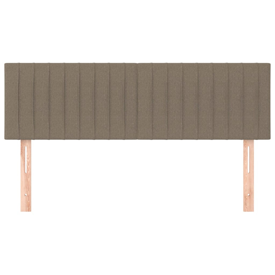Hoofdborden 2 St 72X5X78/88 Cm Stof Taupe 144 cm Laag