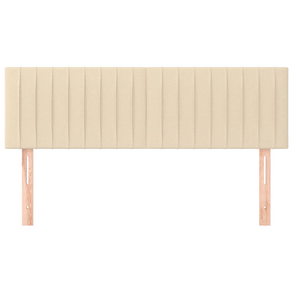 Hoofdborden 2 st 72x5x78/88 cm stof crèmekleurig 1 144 cm Crème