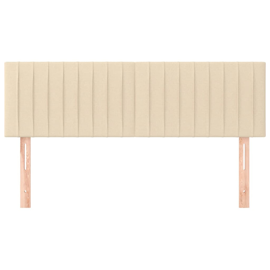 Hoofdborden 2 st 72x5x78/88 cm stof crèmekleurig 1 144 cm Crème