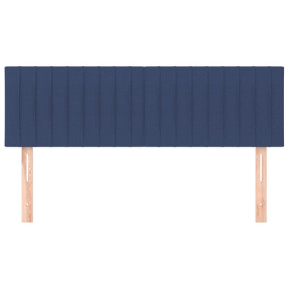 Hoofdborden 2 st 72x5x78/88 cm stof blauw 144 cm Laag
