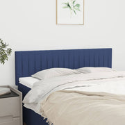 Hoofdborden 2 st 144x5x78/88 cm stof blauw
