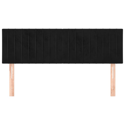 Hoofdborden 2 St 72X5X78/88 Cm Fluweel Zwart 144 cm Laag