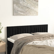 Hoofdborden 2 st 72x5x78/88 cm zwart fluweel