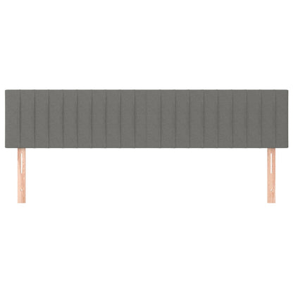 Hoofdborden 2 st 80x5x78/88 cm stof donkergrijs 160 cm Laag